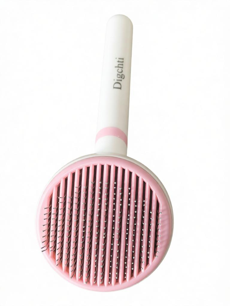 Pink Pet Comb, Cat and Dog Hair Removal Comb