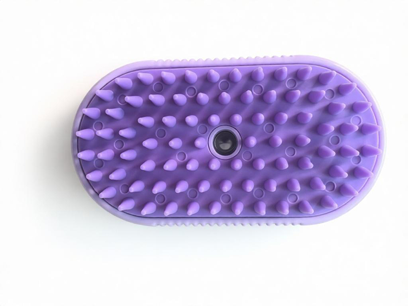 2pcs Cat and dog electric spray massage silicone comb, pet supplies